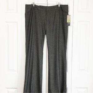 NWT Mossimo Gray Herringbone Fit 3 Mid-Rise Trouser Dress Pants 16